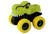 Visureigis Push Tyrannosaurus Rex guminiais ratais Žalias