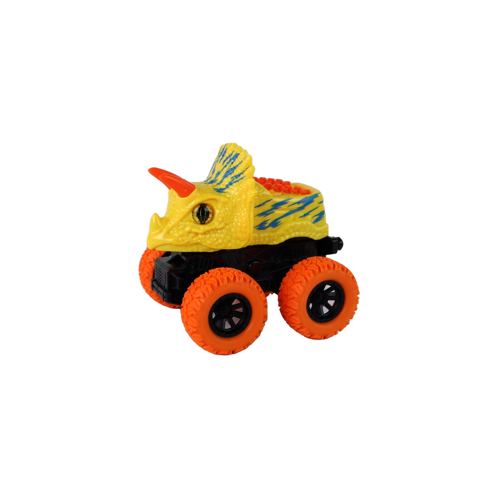 Visureigis "Push Triceratops" Guminiai ratai Geltonos spalvos