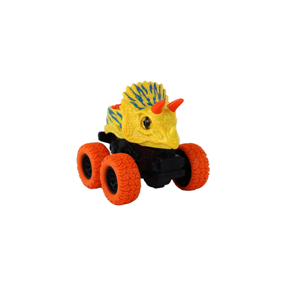 Visureigis "Push Triceratops" Guminiai ratai Geltonos spalvos