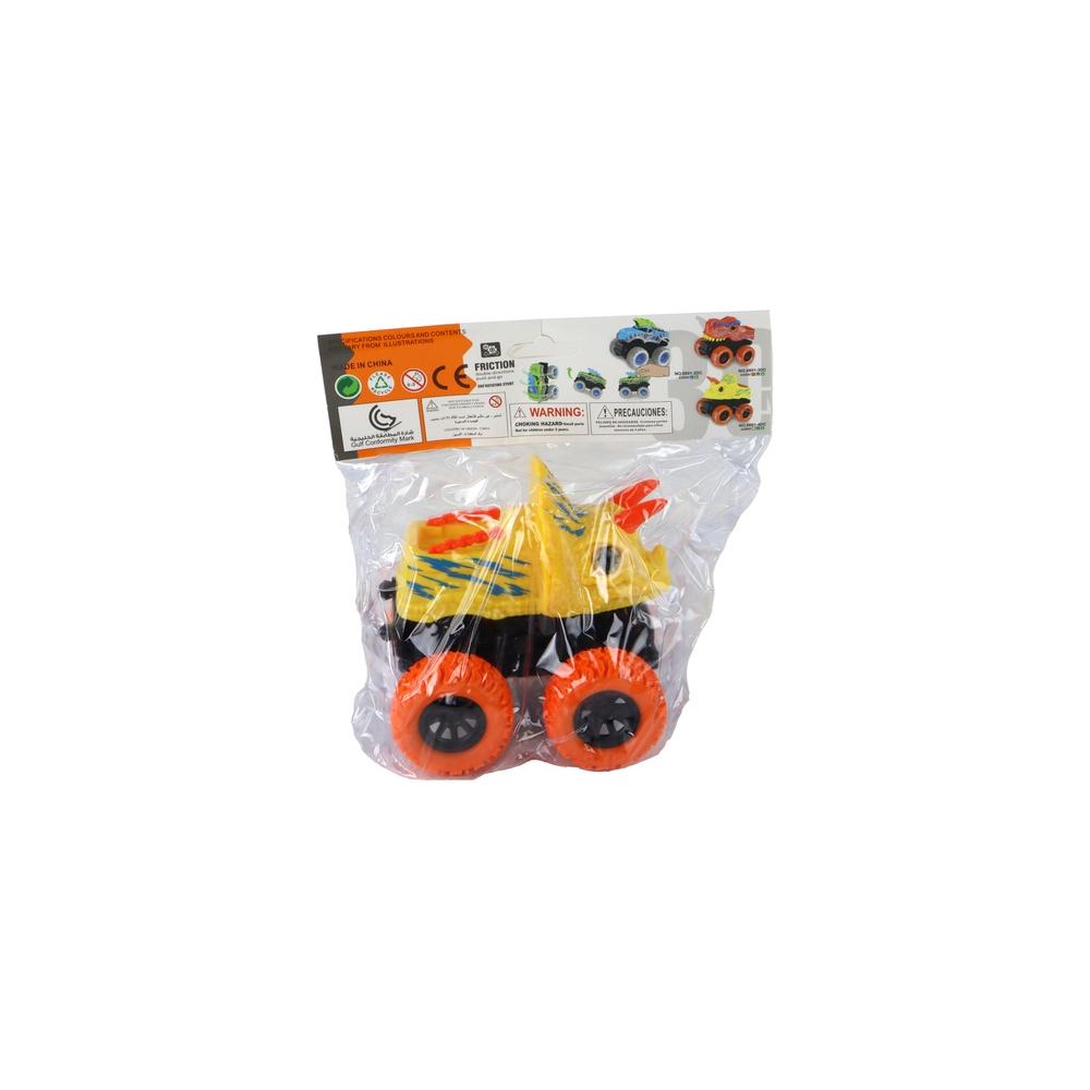 Visureigis "Push Triceratops" Guminiai ratai Geltonos spalvos