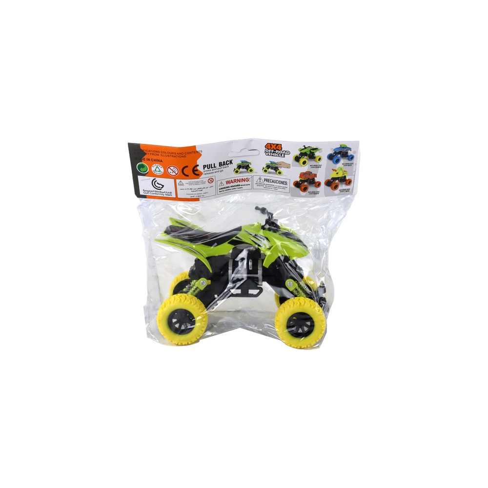 Keturratis Pushbike Quad XC Guminiai ratai, Žalias