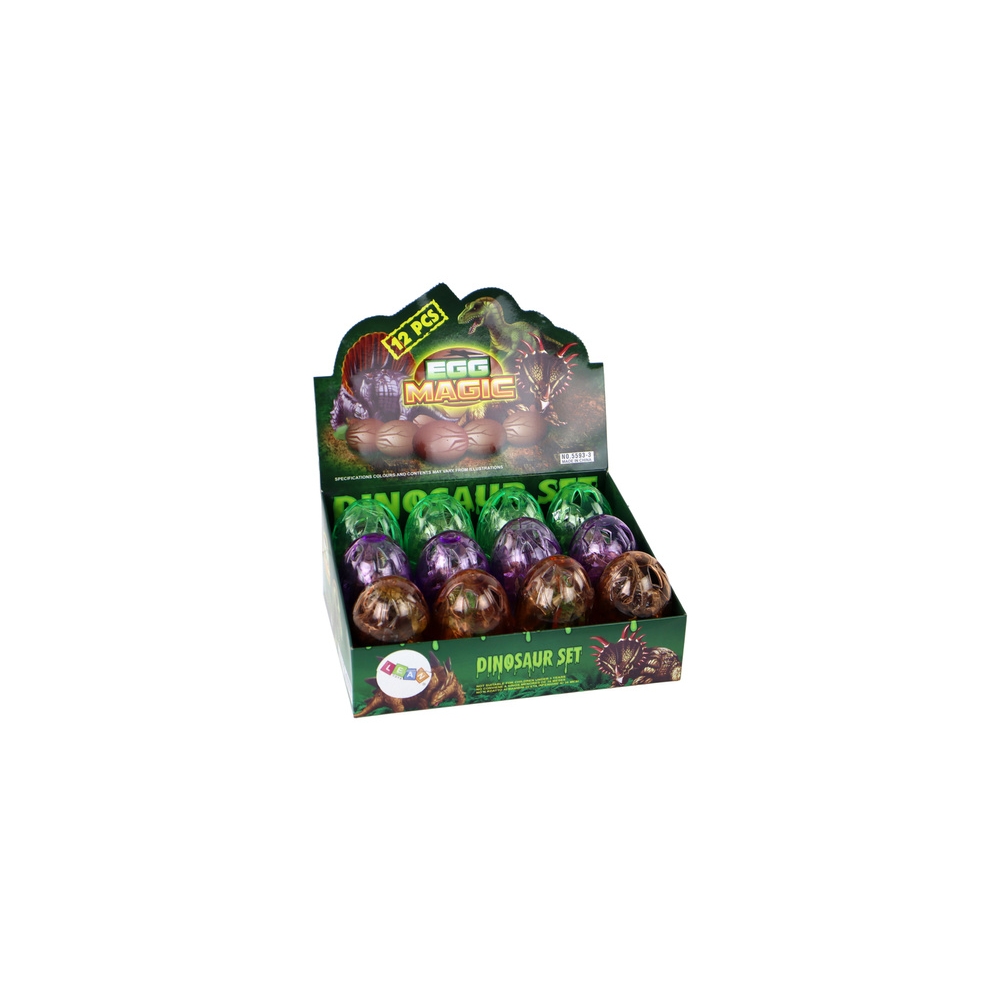 Kiaušinio dinozauro figūrėlė 3 spalvos 9 cm