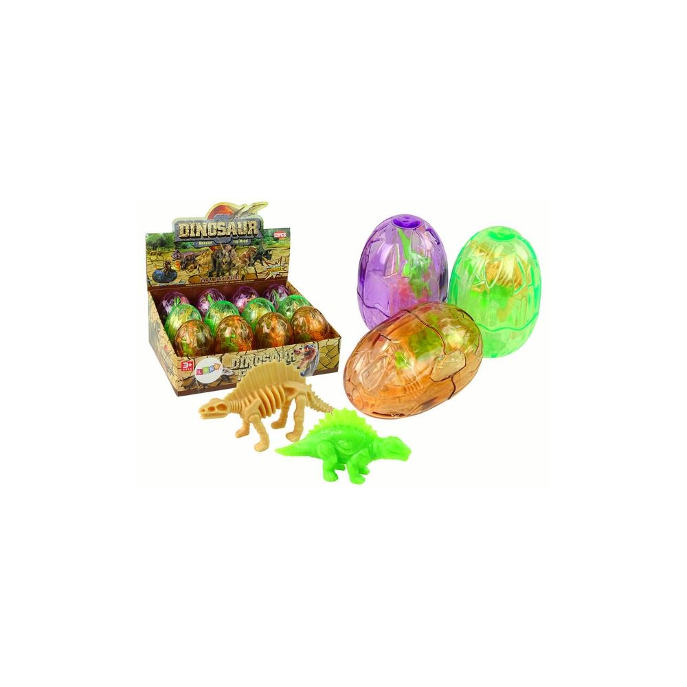 Didelis dinozaurų kiaušinis 2 dinozaurų kiaušinių figūrėlės 9 cm