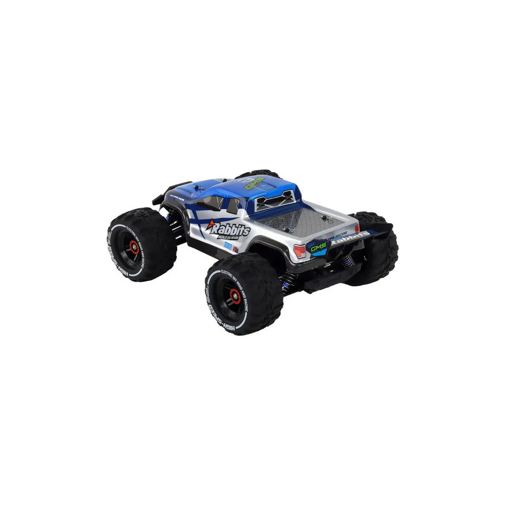 Nuotoliniu būdu valdomas RC automobilis Rabbits 4 ratų pavara 2.4G, mėlynas