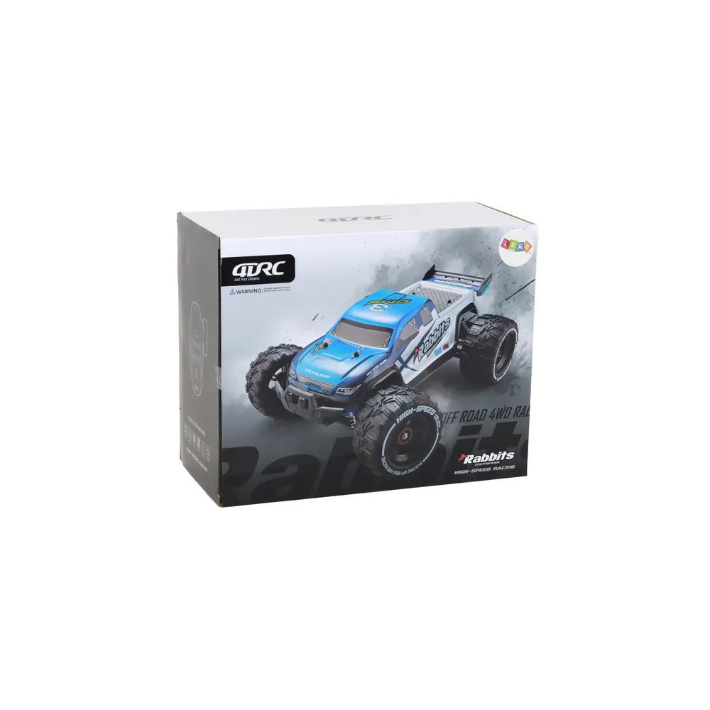 Nuotoliniu būdu valdomas RC automobilis Rabbits 4 ratų pavara 2.4G, mėlynas