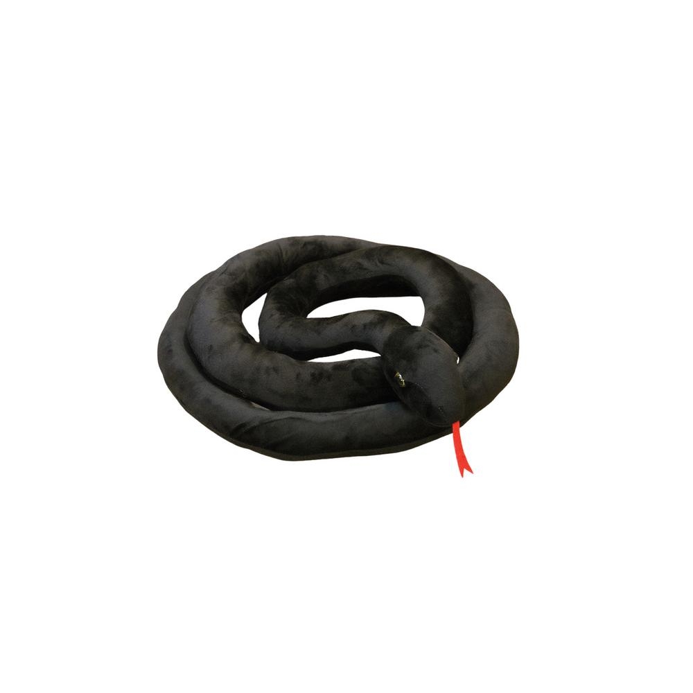 Pliušinis juodas gyvatės talismanas 110 cm