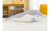 Pliušinis delfinas 70 cm, pilkas