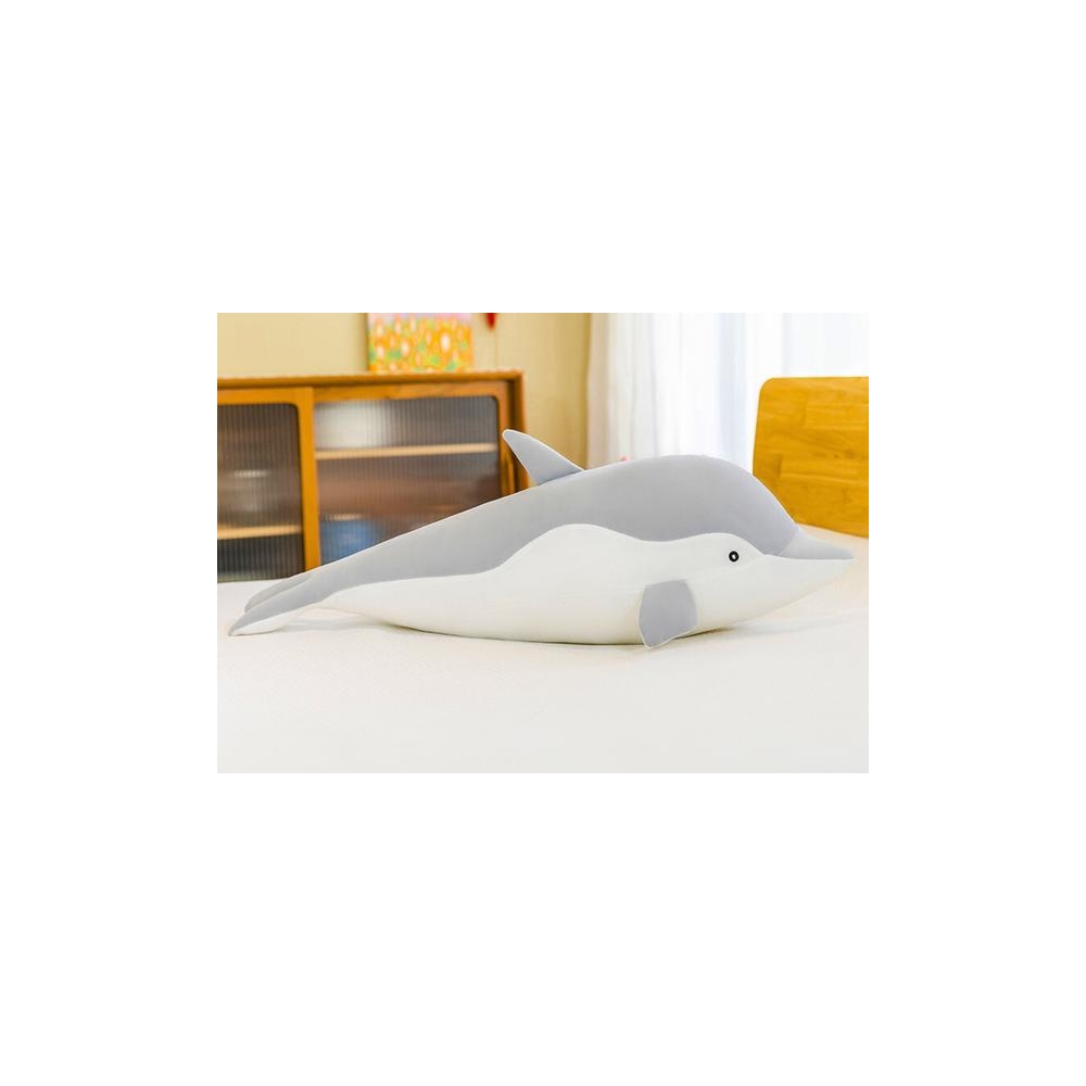 Pliušinis delfinas 70 cm, pilkas-Žaislai, Minkšti žaislai-e-vaikas
