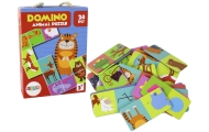 Logic Game Double-Sided Domino Animals Puzzle 10cm x 5cm 28 Pieces.