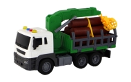 Truck With Crane Friction Drive Sounds Green Wood 1:16