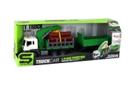 Truck With Crane Friction Drive Sounds Green Wood 1:16