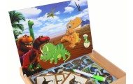 Edukacinis magnetinių dėlionių rinkinys su dinozaurais