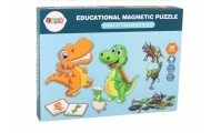 Zestaw Edukacyjnych Puzzli Magnetycznych z Dinozaurami