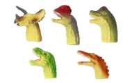 Guminės sensorinės pirštų lėlės Dinozaurai