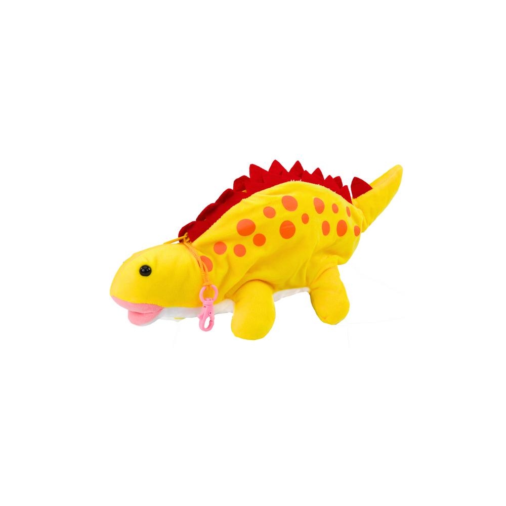 Plush Dinosaur Pencil Case Storage Box Pendant Yellow