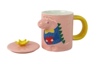 Dinozauras Rožinis dinozaurų puodelis su infuzoriumi 400 ml-Maitinimui, Indai, įrankiai, gertuvės, Puodeliai, gertuvės-e-vaikas