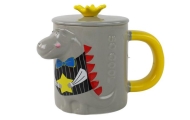 Pilkasis dinozaurų puodelis su infuzoriumi 400 ml-Maitinimui, Indai, įrankiai, gertuvės, Puodeliai, gertuvės-e-vaikas