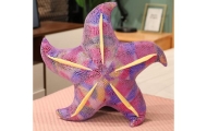 Talismanas Pliušinė jūrų žvaigždė Violetinė pagalvė 20 cm