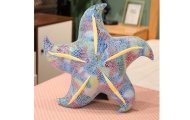 Pliušinis talismanas Žvaigždėda mėlyna pagalvė 45 cm