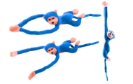 Plush Monkey Mascot with Sound, Blue 80 cm