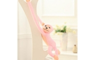 Plush Monkey Mascot with Sound, Pink 80 cm