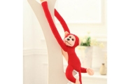 Plush Monkey Mascot with Sound, Red 80 cm
