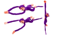 Plush Monkey Mascot with Sound, Purple 80 cm