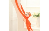 Plush Monkey Mascot with Sound, Orange 80 cm