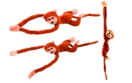 Plush Monkey Mascot with Sound, Orange 80 cm