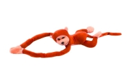 Plush Monkey Mascot with Sound, Orange 80 cm