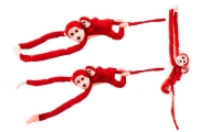 Mascot Plush Monkey with Baby, Red 70 cm