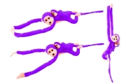 Mascot Plush Monkey with Baby, Purple 70 cm