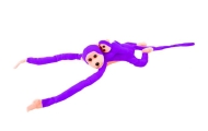 Mascot Plush Monkey with Baby, Purple 70 cm