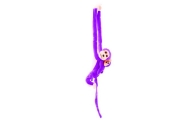 Pliušinė beždžionė su kūdikiu, violetinė 70 cm