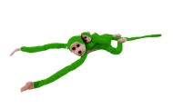 Plush Monkey with Baby Mascot Green 70 cm