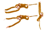 Mascot Plush Monkey with Baby, Light Brown 70 cm