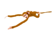 Mascot Plush Monkey with Baby, Light Brown 70 cm