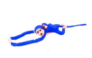 Mascot Plush Monkey with Baby, Blue 90 cm