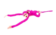 Mascot Plush Monkey with Baby, Dark Pink 90 cm