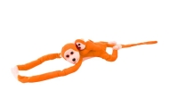 Pliušinė beždžionė su kūdikiu, oranžinė 90 cm
