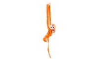 Pliušinė beždžionė su kūdikiu, oranžinė 90 cm