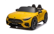 Elektromobilis Mercedes AMG SL63, lakuotas geltonas-Elektromobiliai vaikams, Mašinos-e-vaikas