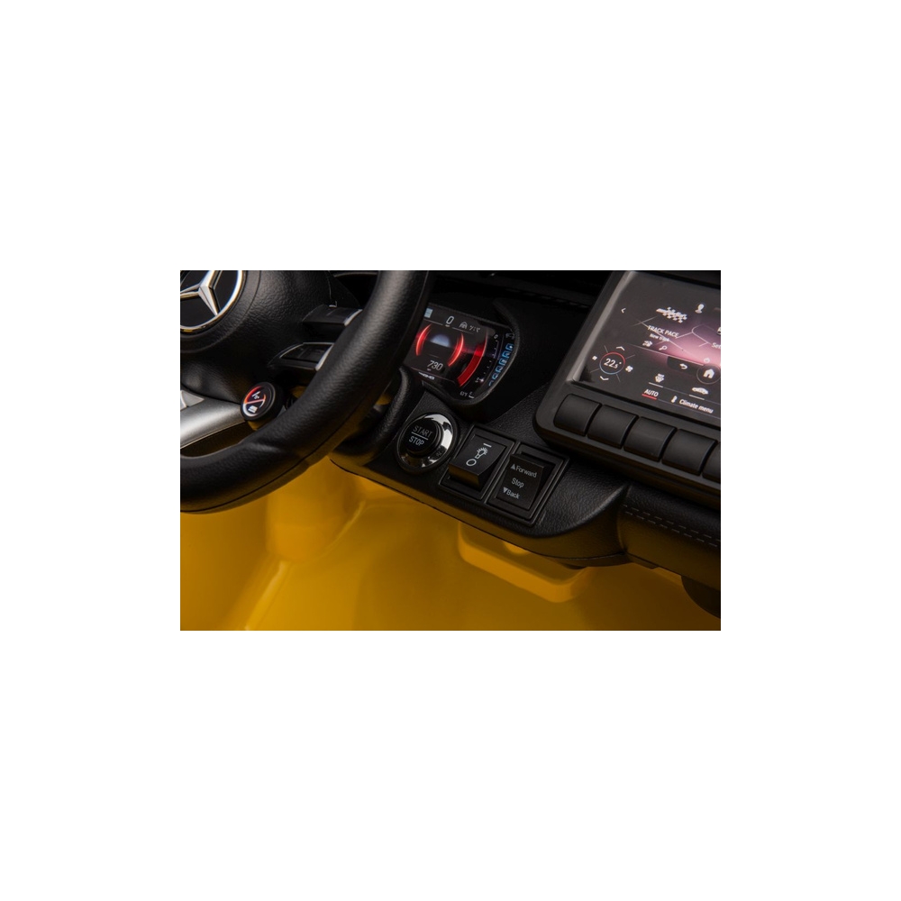 Elektromobilis Mercedes AMG SL63, lakuotas geltonas-Elektromobiliai vaikams, Mašinos-e-vaikas