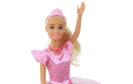 Lalka Dla Dzieci Anlily Księżniczka Długie Blond Włosy Tiara Różowa Suknia
