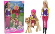 Anlily Doll Set with a Child and a Pony, Horse Farm