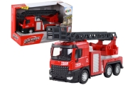 Red Fire Truck With Extendable Ladder Boom