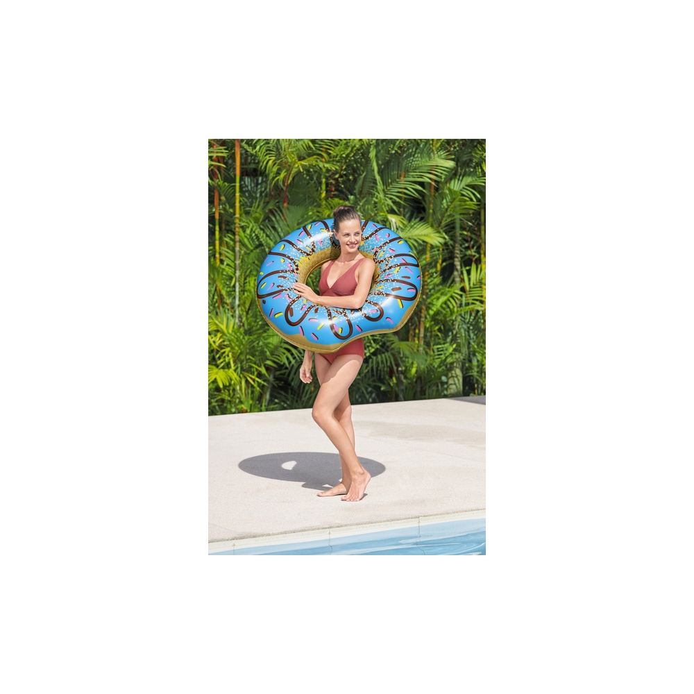 Koło Do Pływania Donut Pączek Niebieski 107 cm Bestway 36118