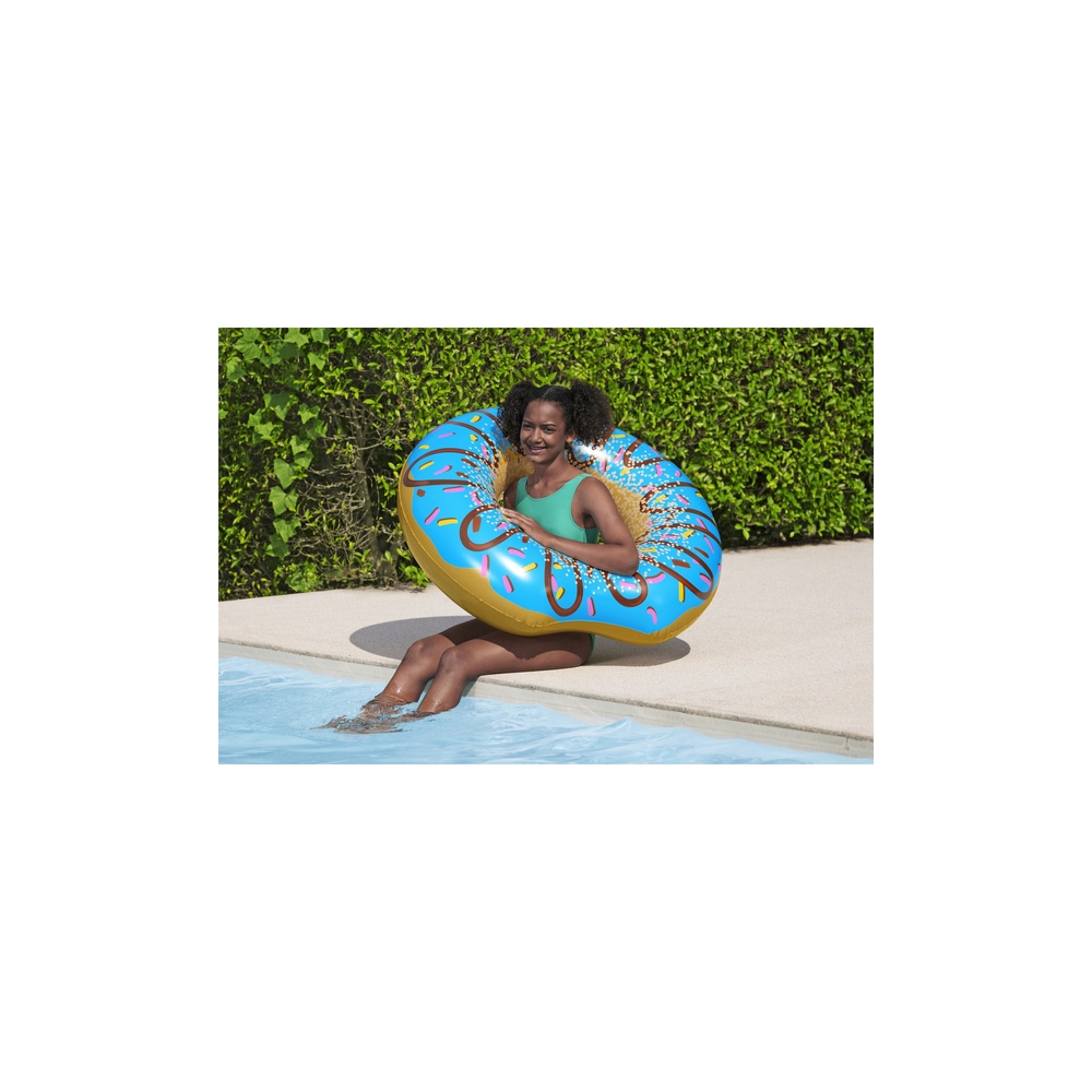 Koło Do Pływania Donut Pączek Niebieski 107 cm Bestway 36118