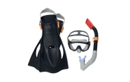 Diving Set Mask, Snorkel, Fins Black Bestway 25020