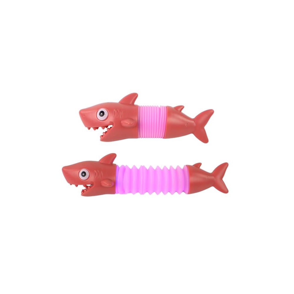 Shark Stretching Antistress Glowing Pop Tube